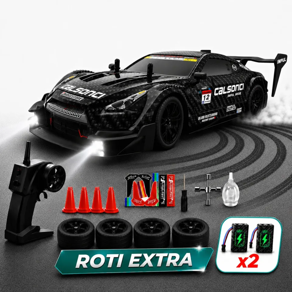 Timebox masinuta RC Drift 1:16 4x4 30km/h neagra LED