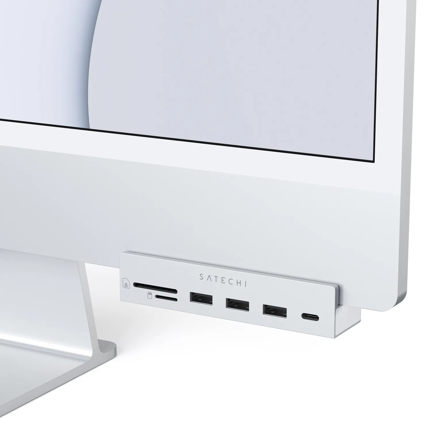 Satechi USB-C Clamp Hub 24-inch iMac hub Silver