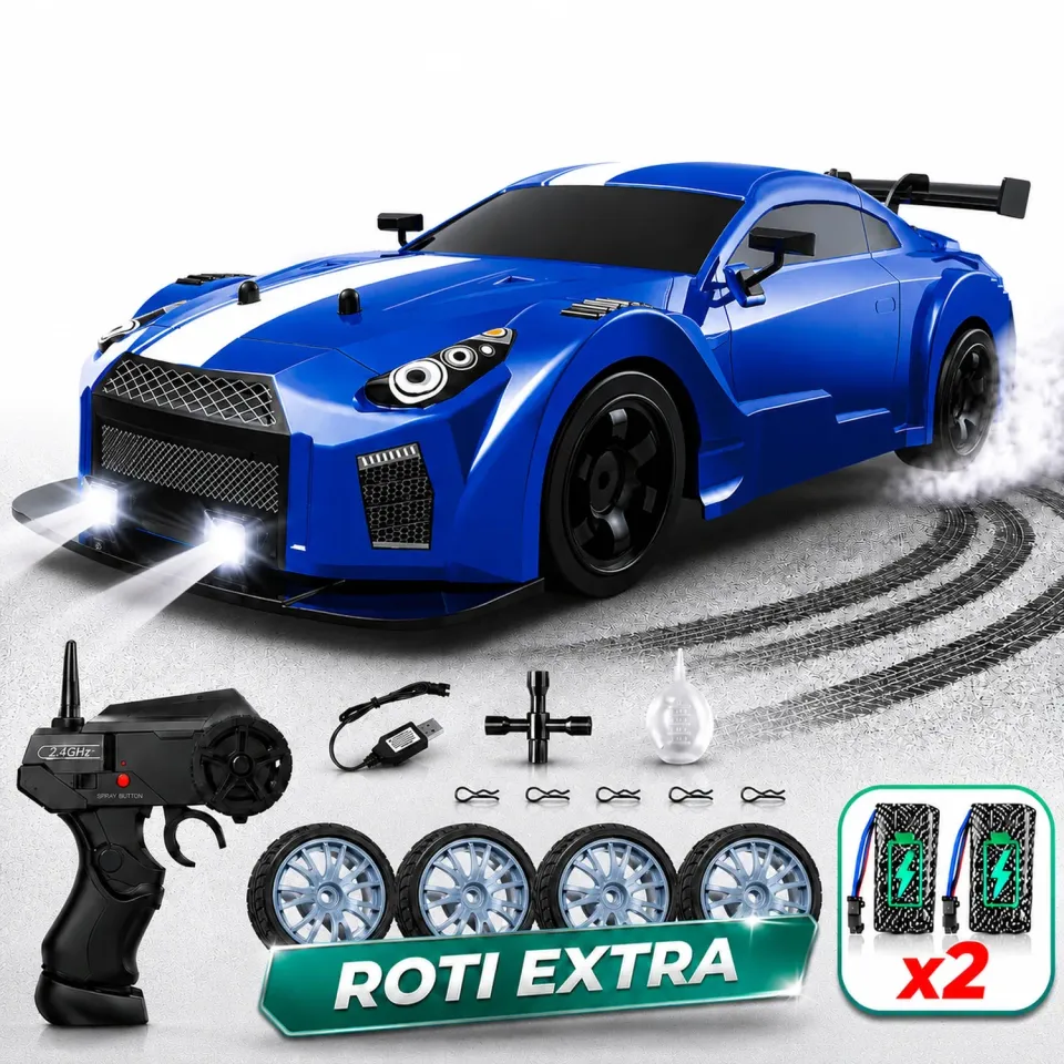 Timebox Masina RC 20km/h 1:16 drift albastra 2 baterii