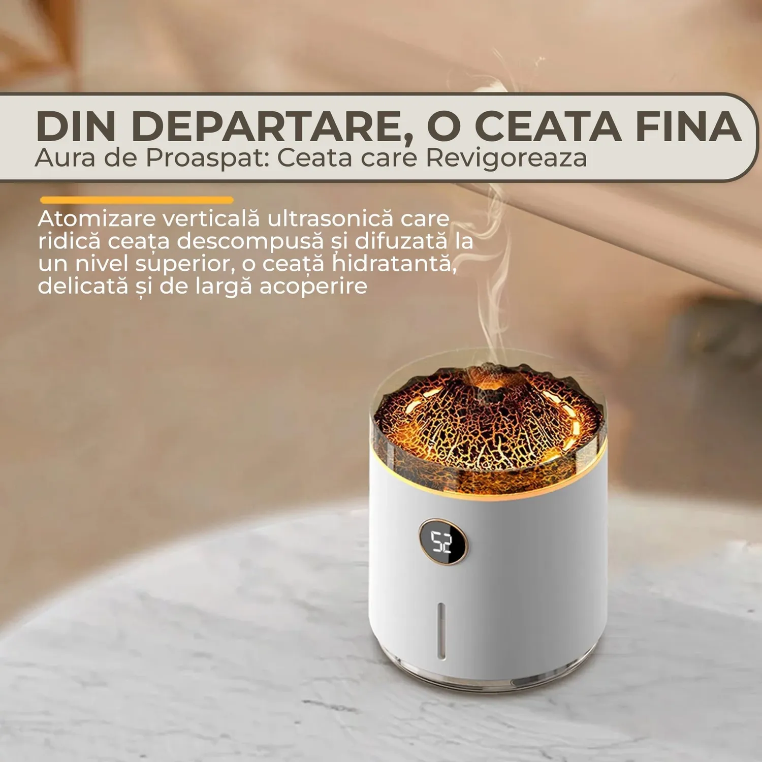 Timebox Vulcan 350ml difuzor aromaterapie Alb
