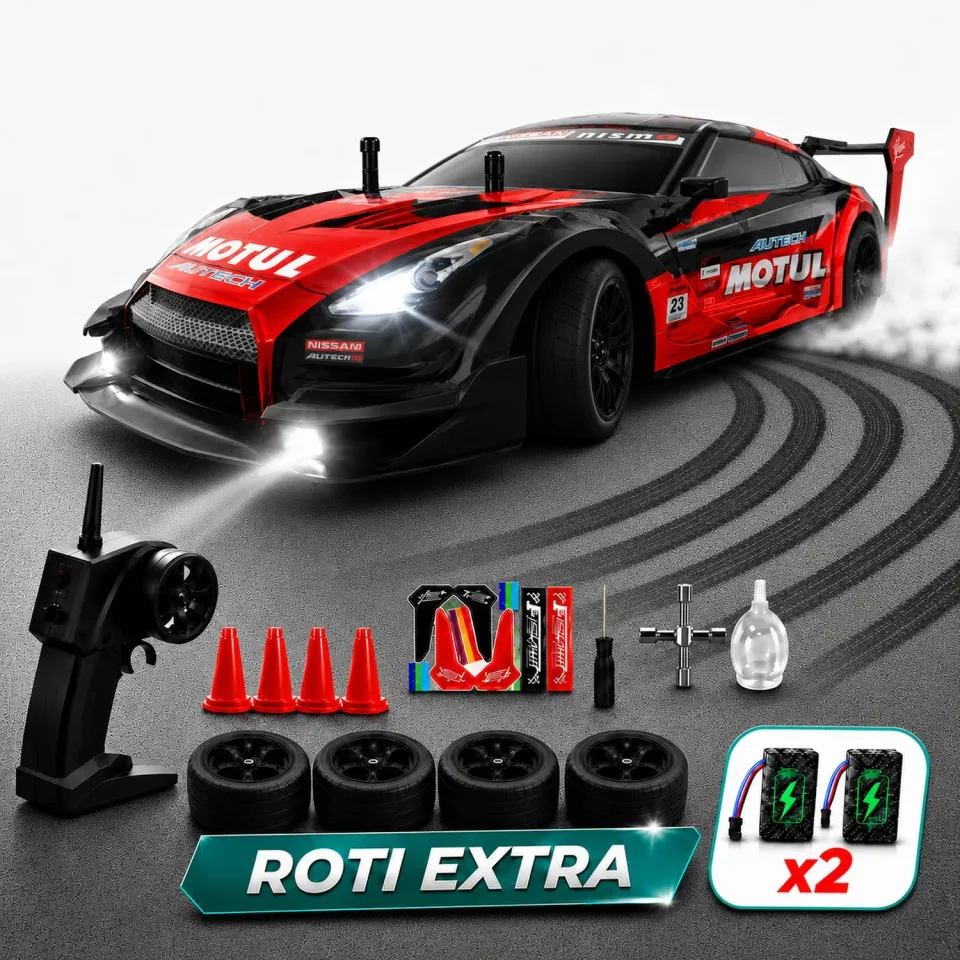 Timebox Masina RC Drift 1:16 4x4 30km/h Negru-Rosu