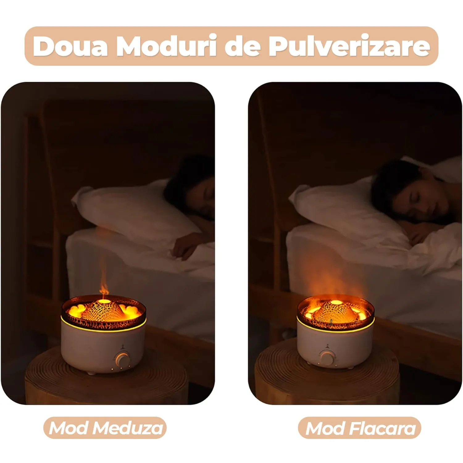 Difuzor uleiuri Timebox Vulcan 560ml alb aromaterapie