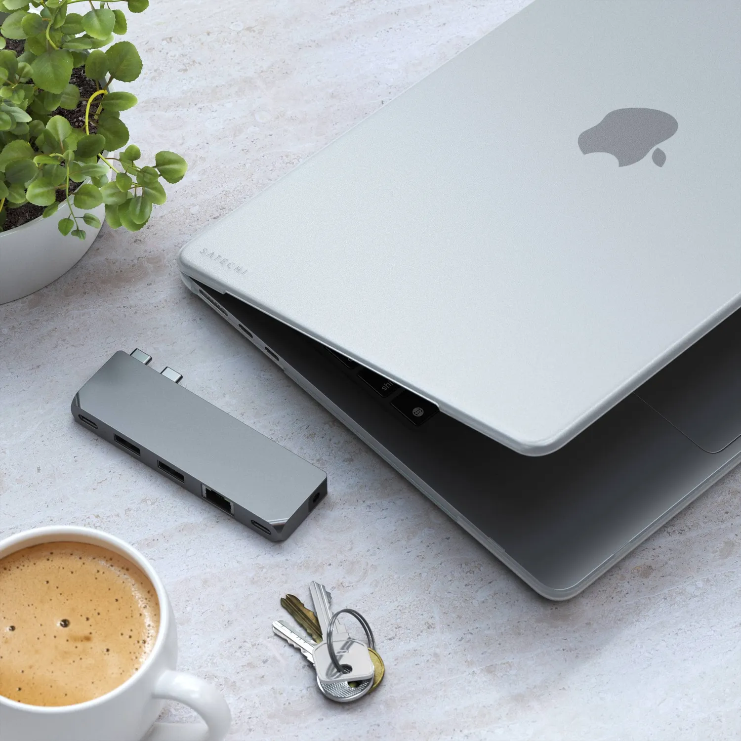 Satechi Eco-Hardshell husa MacBook Air M2 Clear