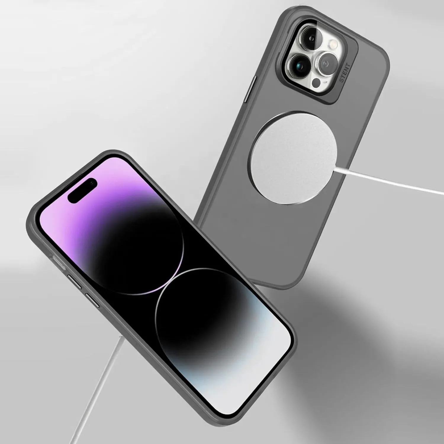 Husa Timebox iPhone 15 Pro Max MagSafe neagra cu suport