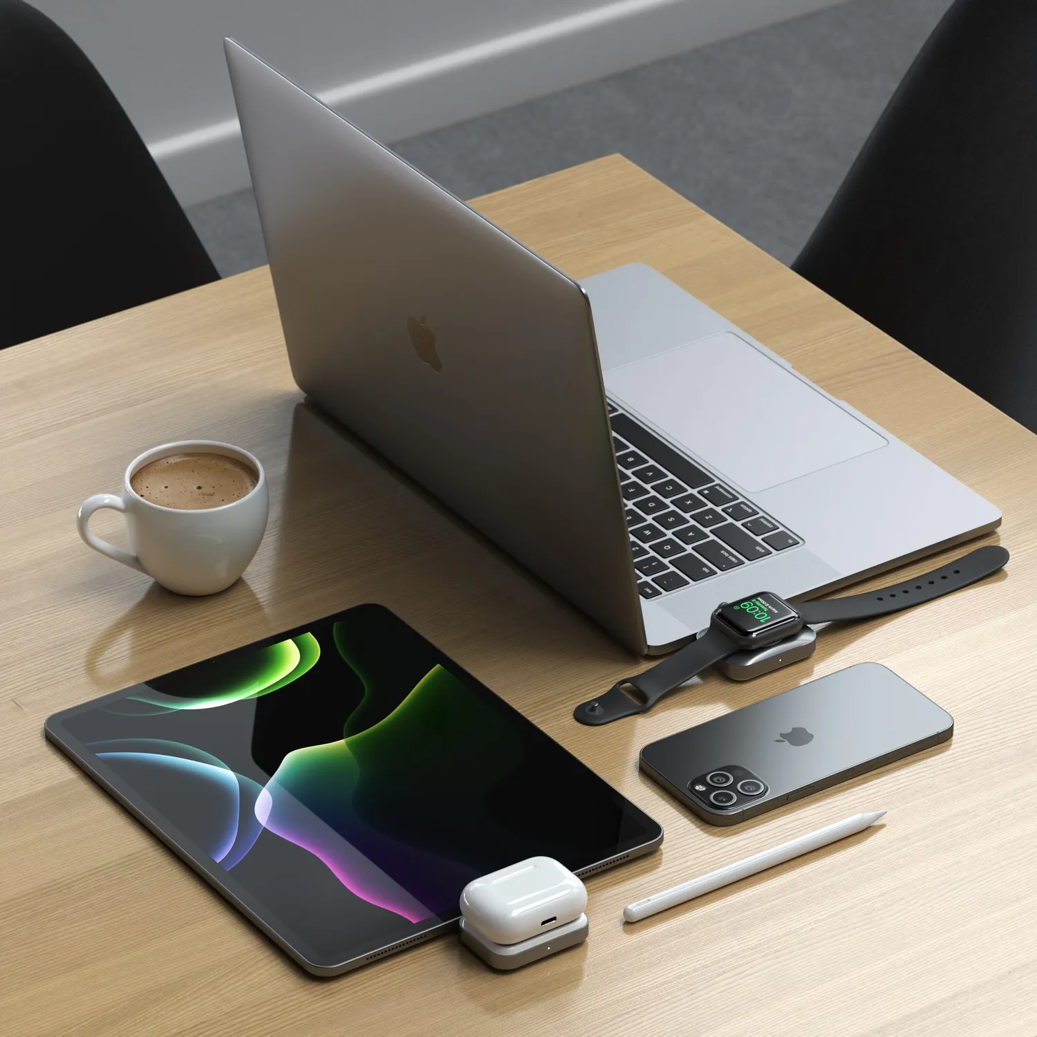 Satechi ST-UC2WCDM încărcător USB-C Apple Watch AirPods 2în1