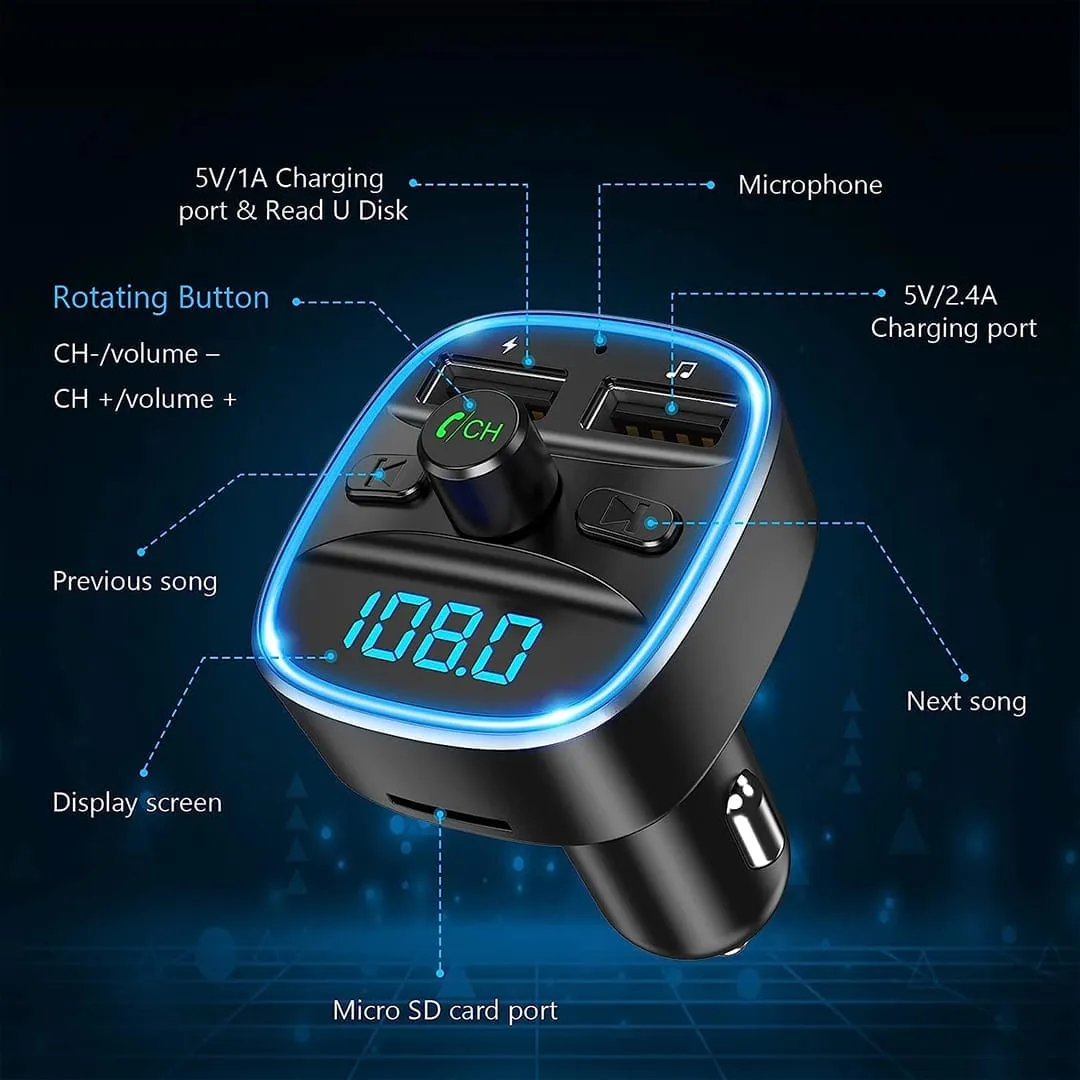 Timebox modulator FM bluetooth 5.0 auto