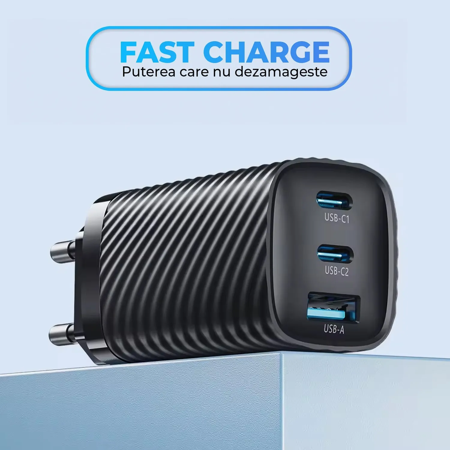 Timebox C 3 incarcator retea 65W negru 3 porturi