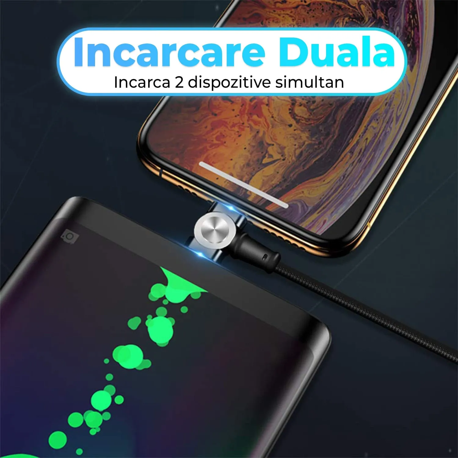 Timebox 3 în 1 cablu încărcare magnetic 60W 1m
