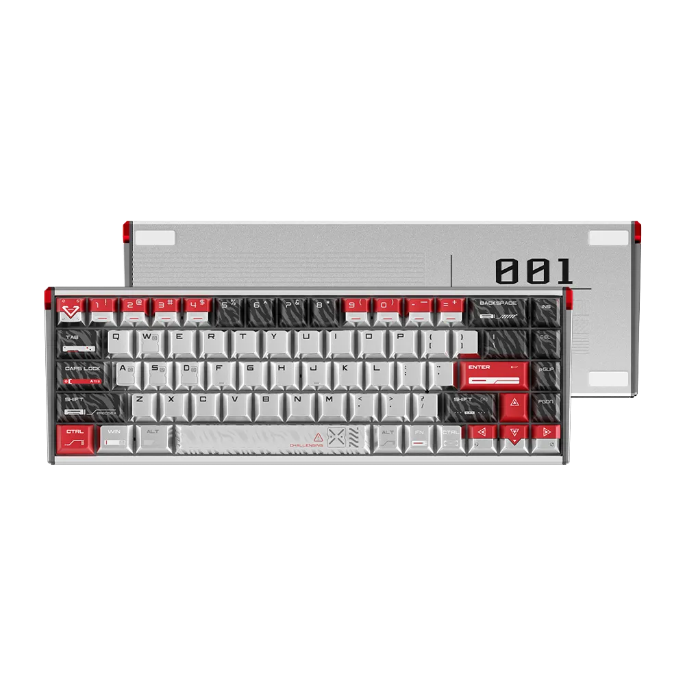 Dareu A68 tastatura gaming cu fir argintie aluminiu 8K