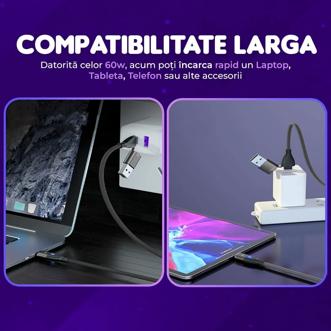 Timebox Cablu Date 6 in 1 60W 2m Magnetic USB
