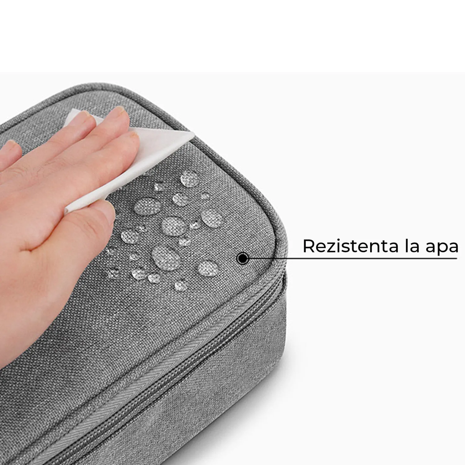 Timebox Geantă Accesorii Laptop Cabluri Gri Impermeabilă