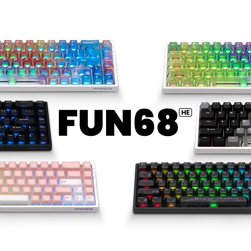 MonsGeek FUN68 HE tastatura gaming wired rapid trigger