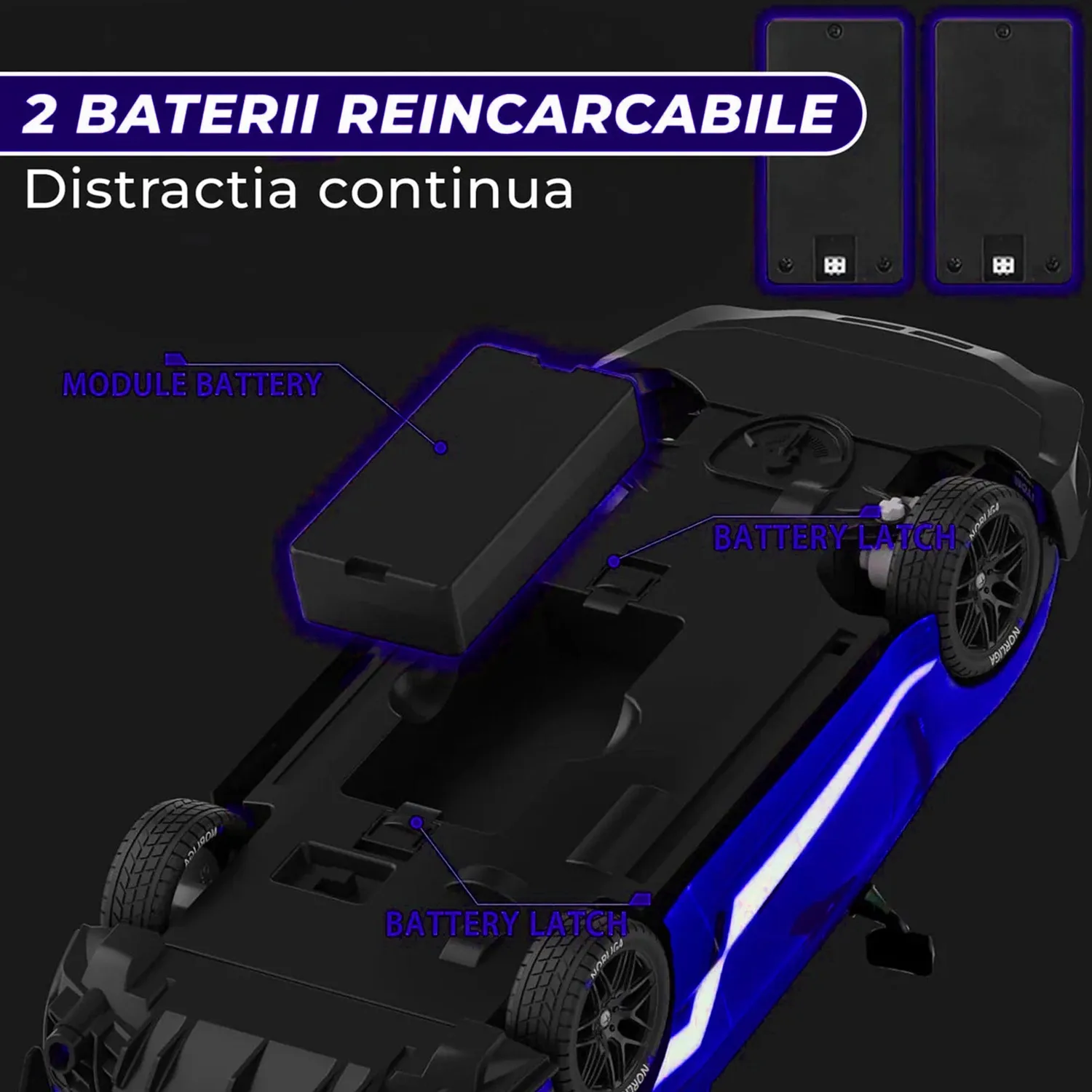 Timebox Drift 4x4 masina cu telecomanda 30km/h albastru inchis