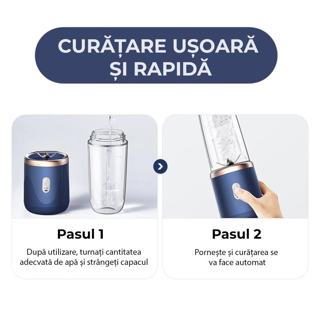 Timebox Mini blender portabil 400ml Albastru wireless