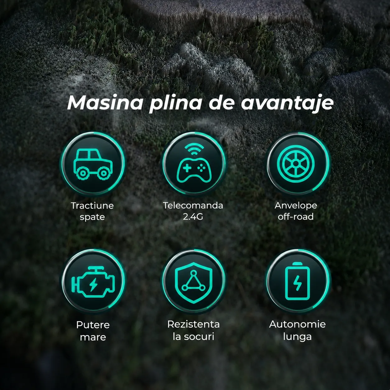 Timebox 4x4 masina cu telecomanda albastra 2 acumulatori