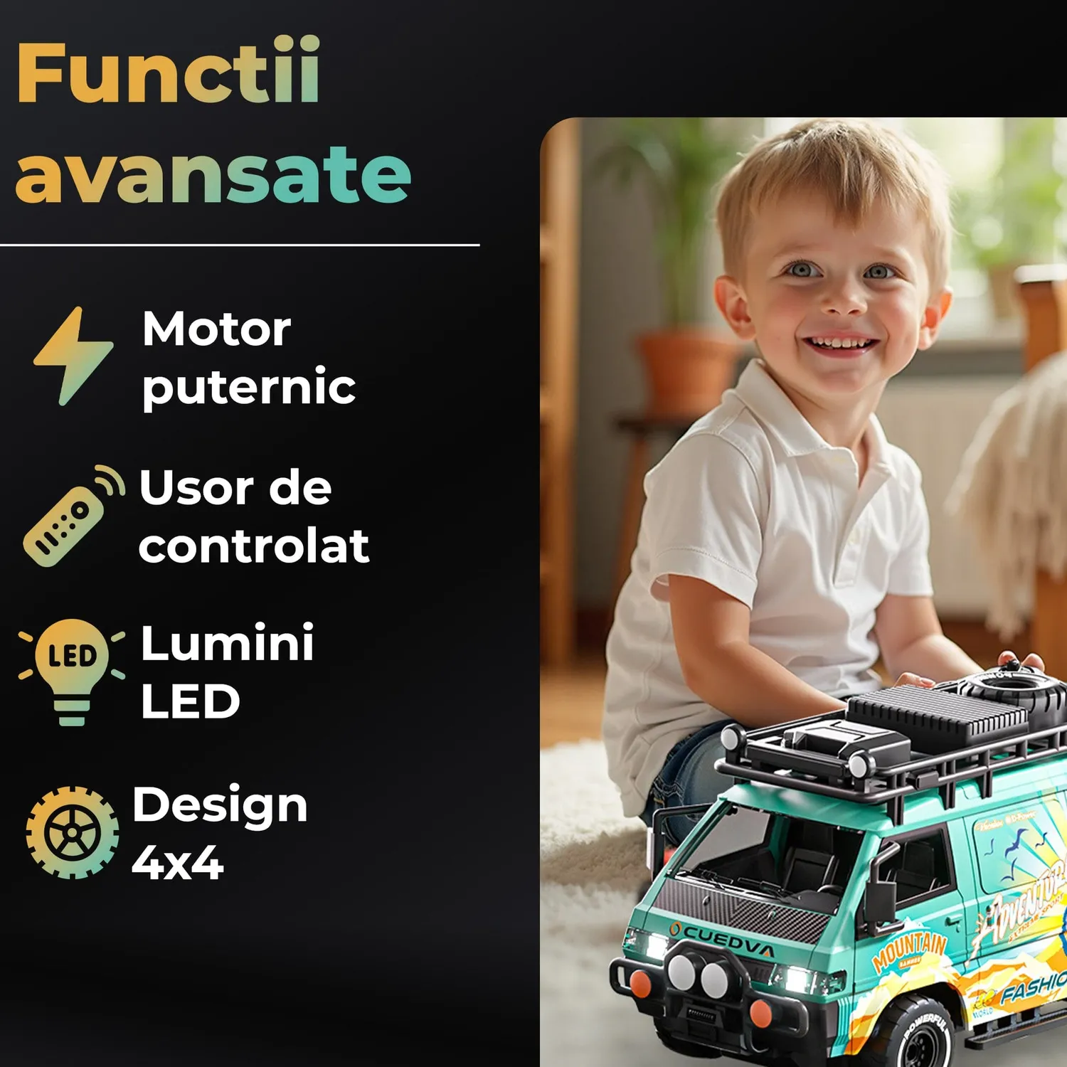 Timebox Van Off-Road masina RC 4WD verde