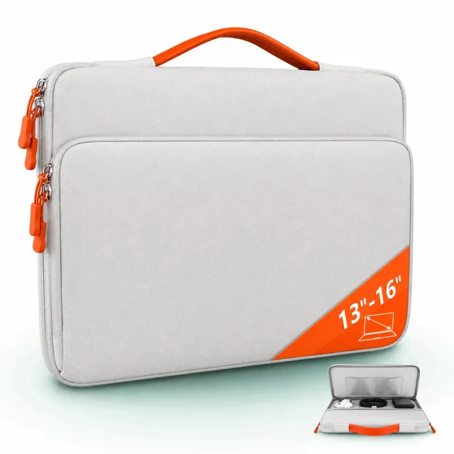 Timebox geanta laptop 13-16 inch bej impermeabila