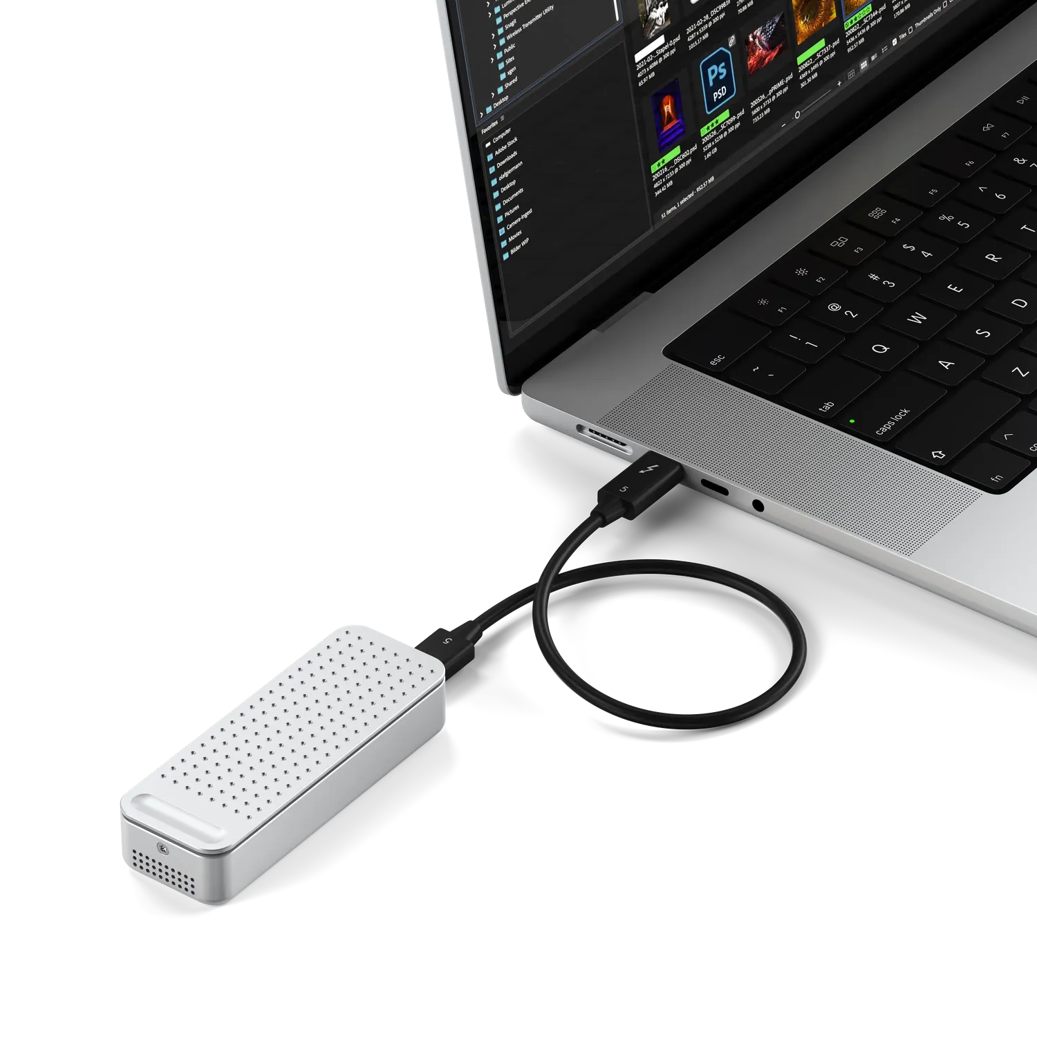 DotDisk 80Gbps carcasa SSD Silver aluminiu
