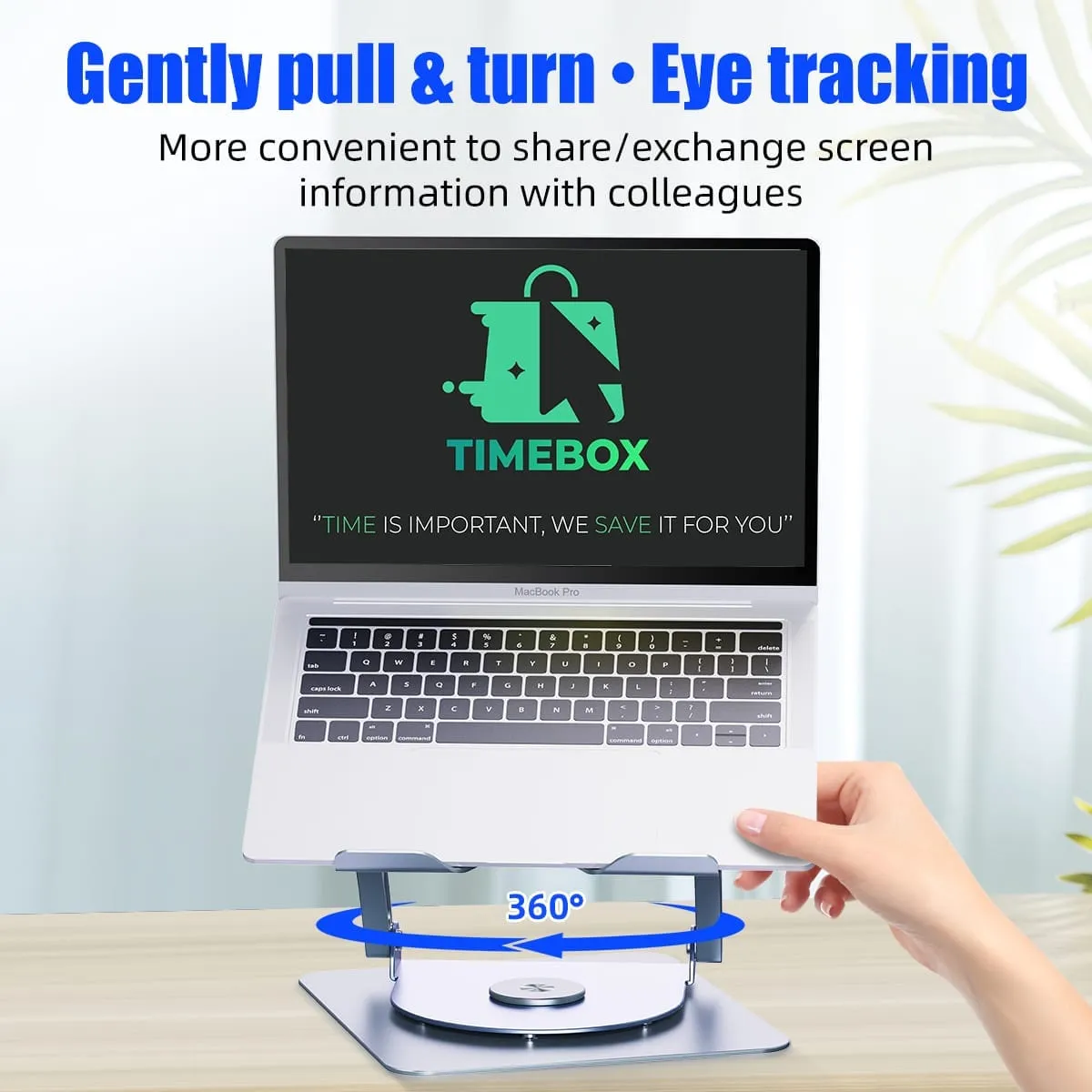 Timebox Suport laptop aluminiu cu ventilator 360°
