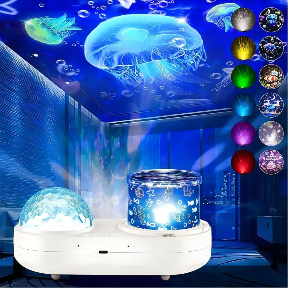 Timebox Lampa Proiectie Copii 3W USB Alba Telecomanda