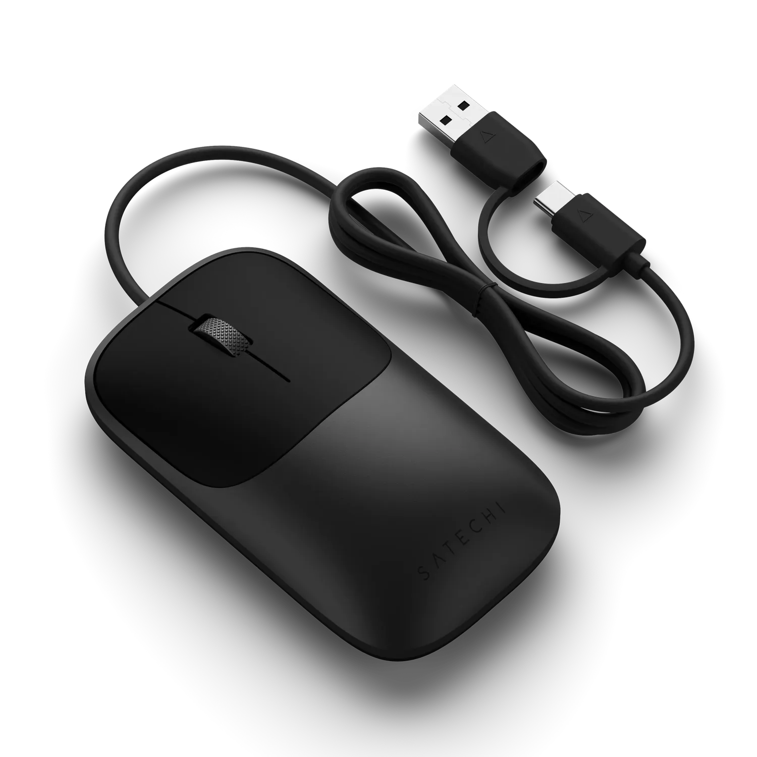 Satechi Slim LX Wired Mouse mouse cu fir Silver
