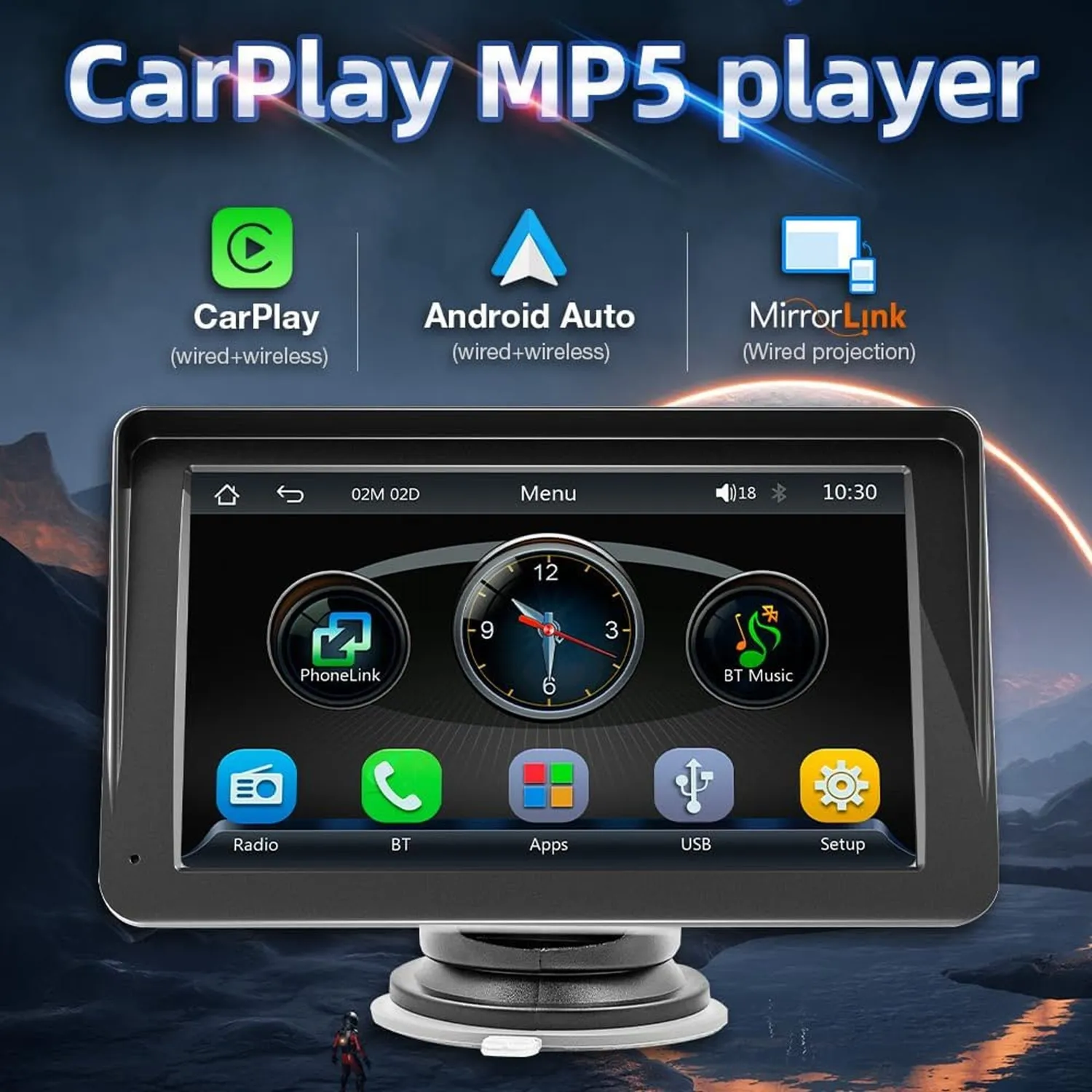 Timebox Navigație auto 7 inch HD CarPlay Android Auto