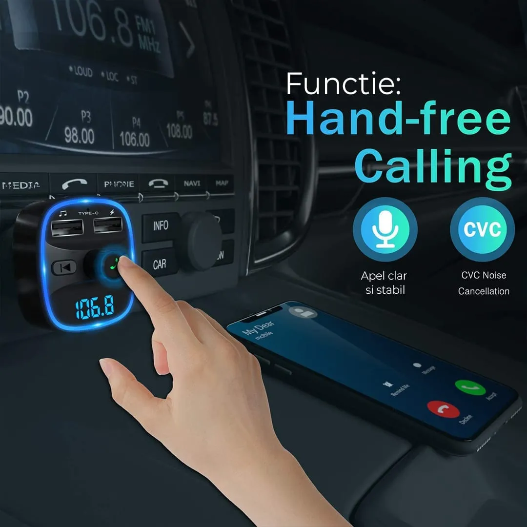 Timebox modulator FM bluetooth 5.0 auto