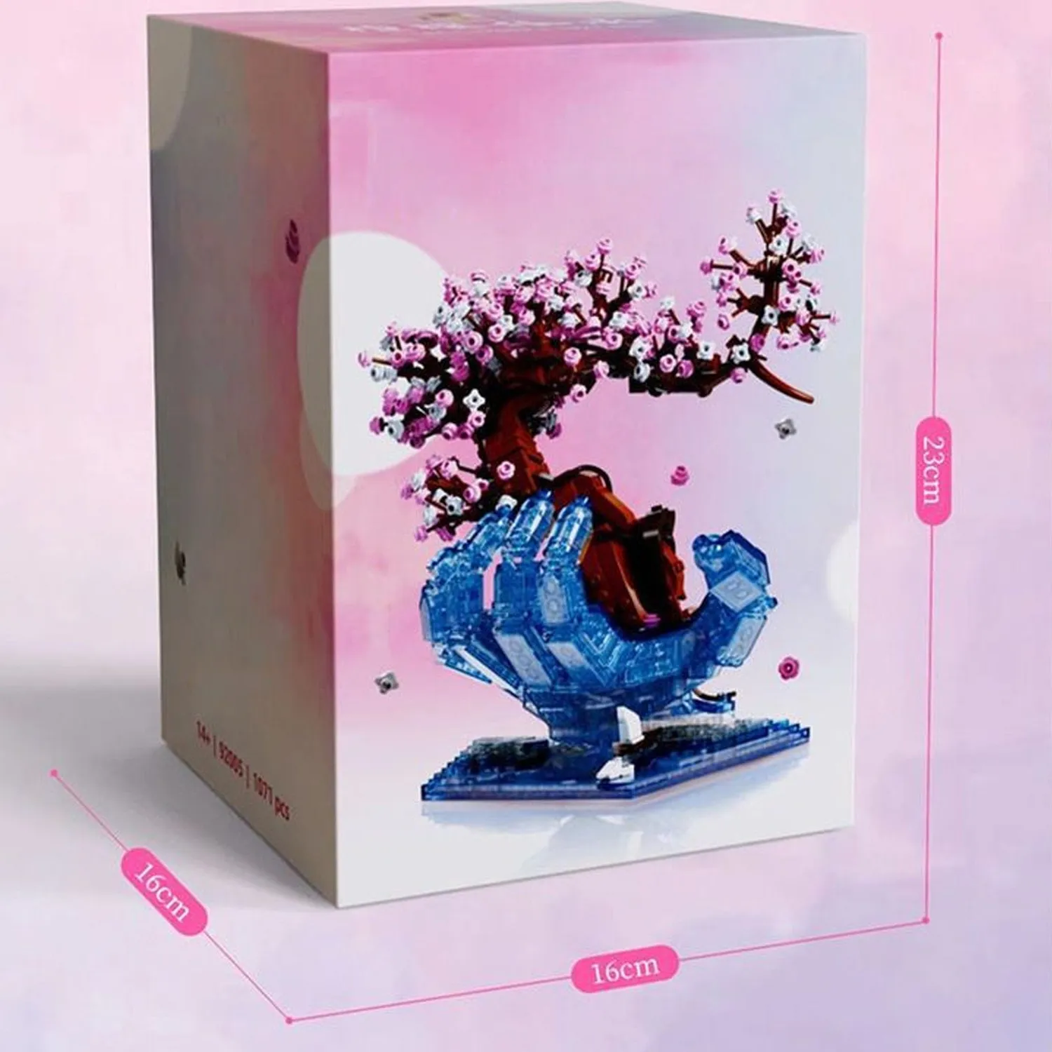 Set construcție 3D Timebox Cherry Blossom LED 1071 piese