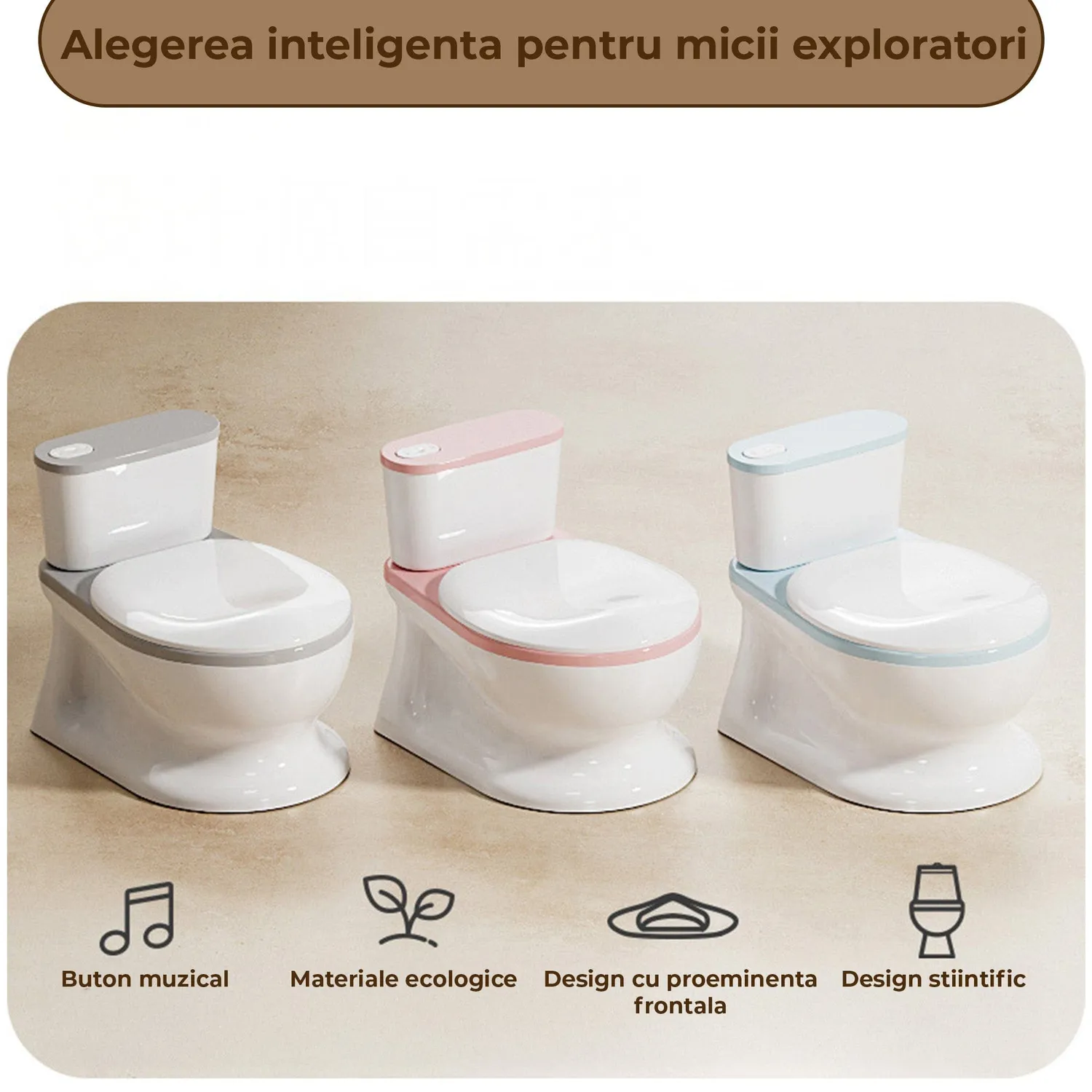 Timebox olita copii Alba cu scaun moale