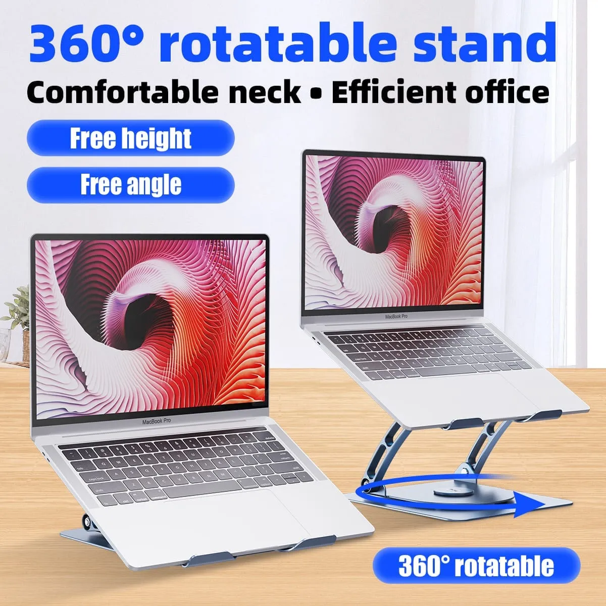 Timebox Suport laptop aluminiu cu ventilator 360°