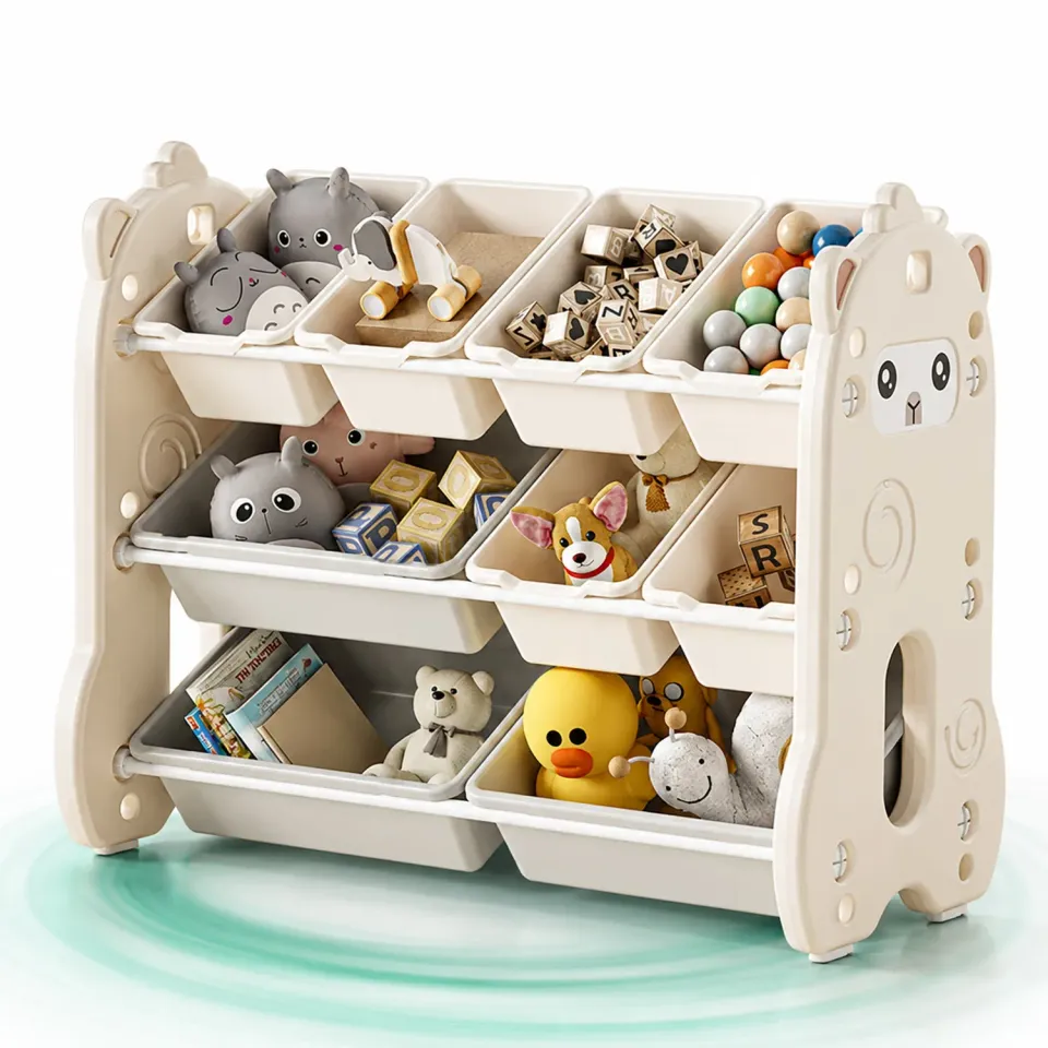 Timebox Alpaca dulap jucarii bej modular cu sertare mari