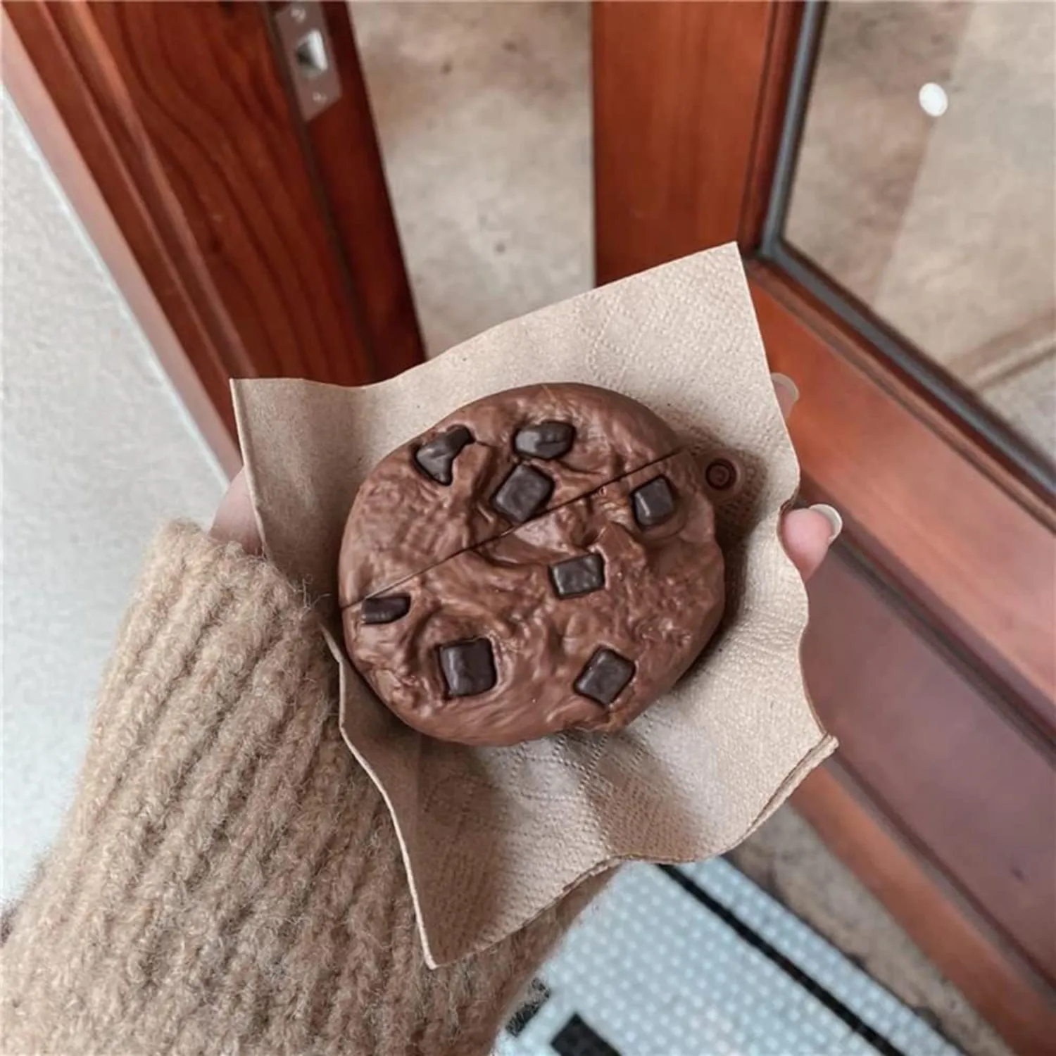 Timebox Cookie husa AirPods 3 maro anti-soc