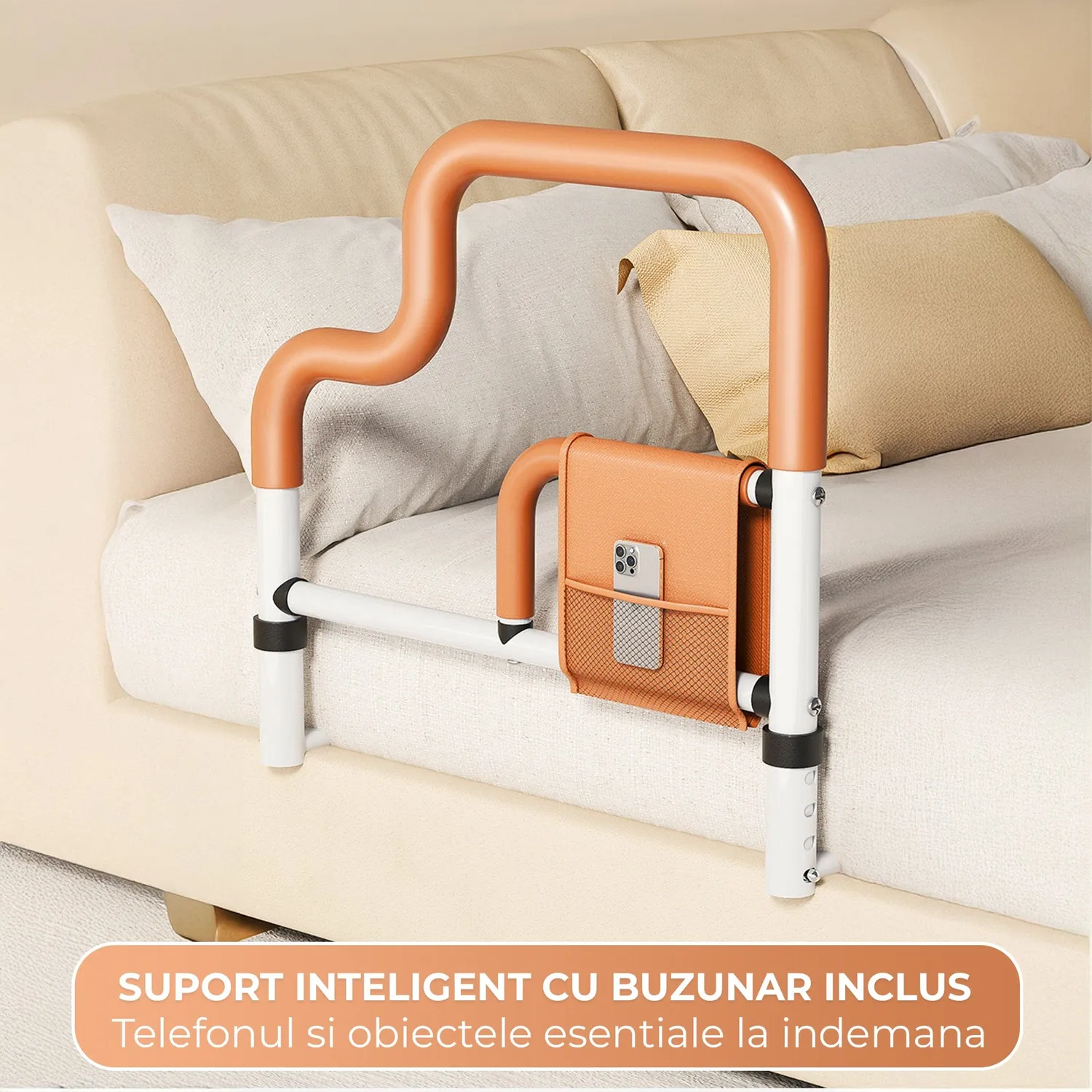 Timebox U-Shape suport pat reglabil portocaliu antiderapant