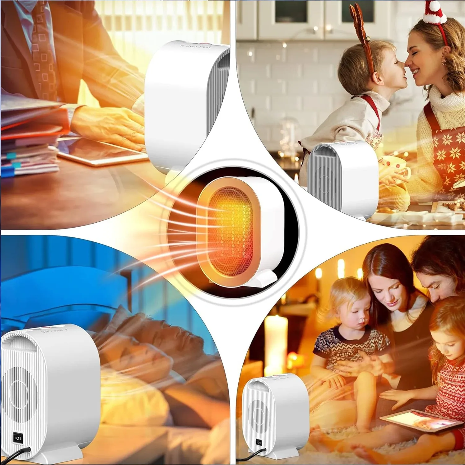 Timebox 1200W aeroterma ceramica alba 2 trepte