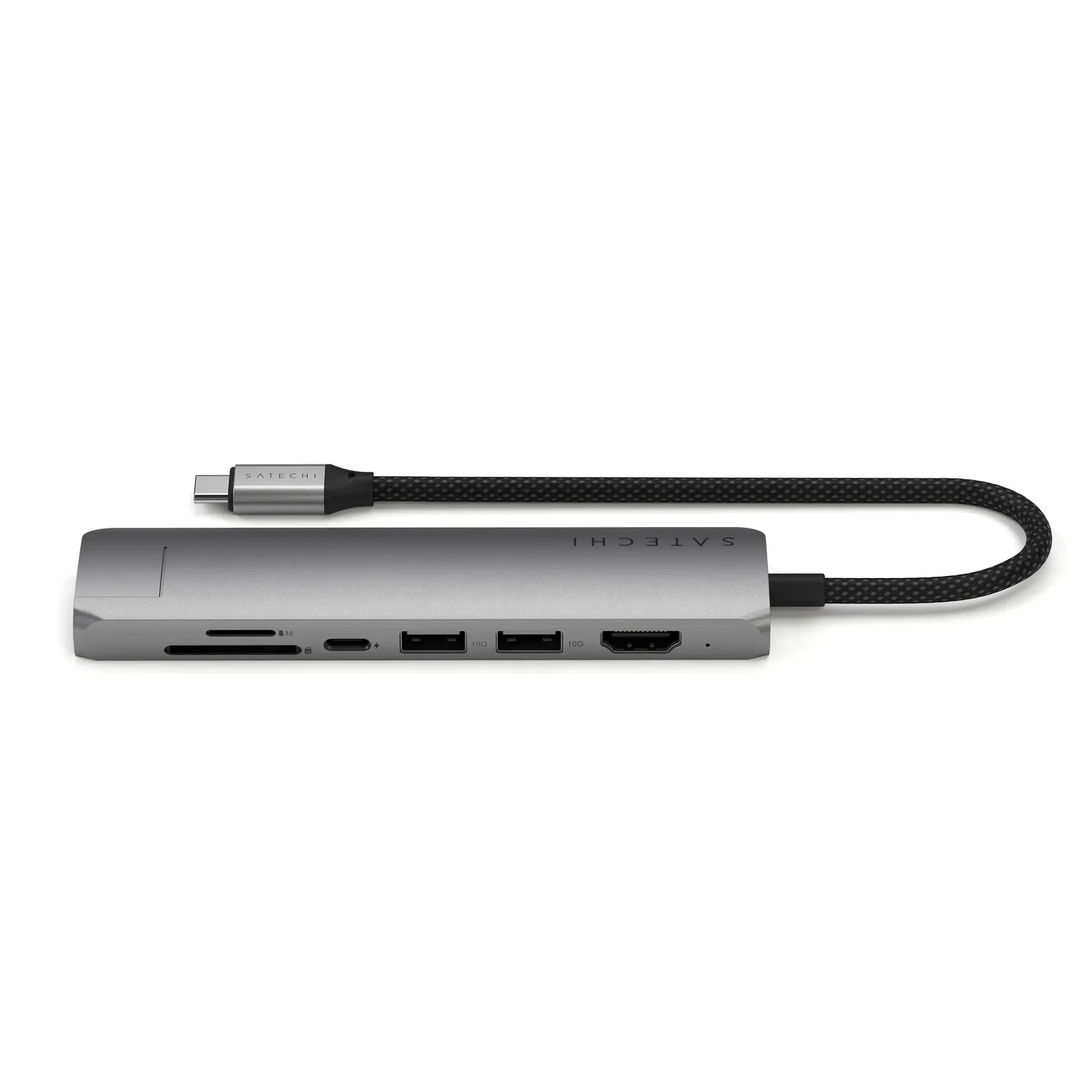 Satechi 7-in-1 USB-C Slim adaptor multiport Space Grey Ethernet