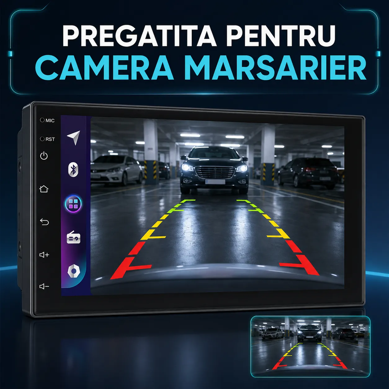 Timebox navigație auto 7 inch CarPlay wireless 2+32G