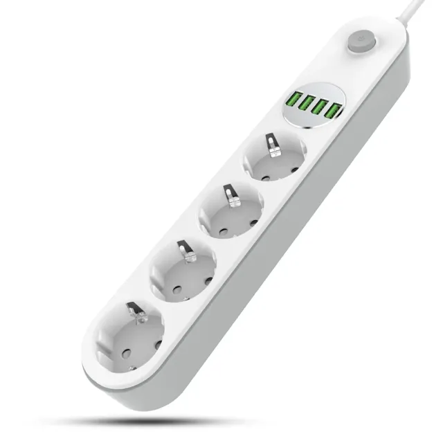 Timebox prelungitor 4 prize 4xUSB 2500W alb 2m
