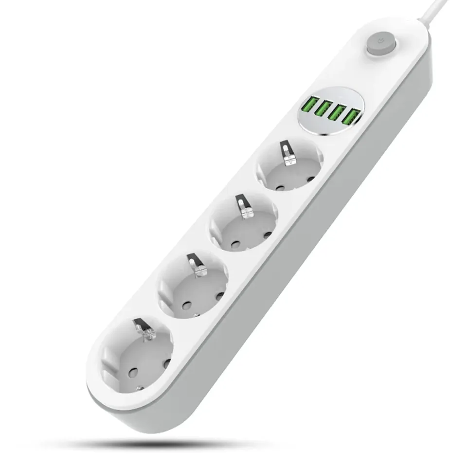Timebox prelungitor 4 prize 4xUSB 2500W alb 2m