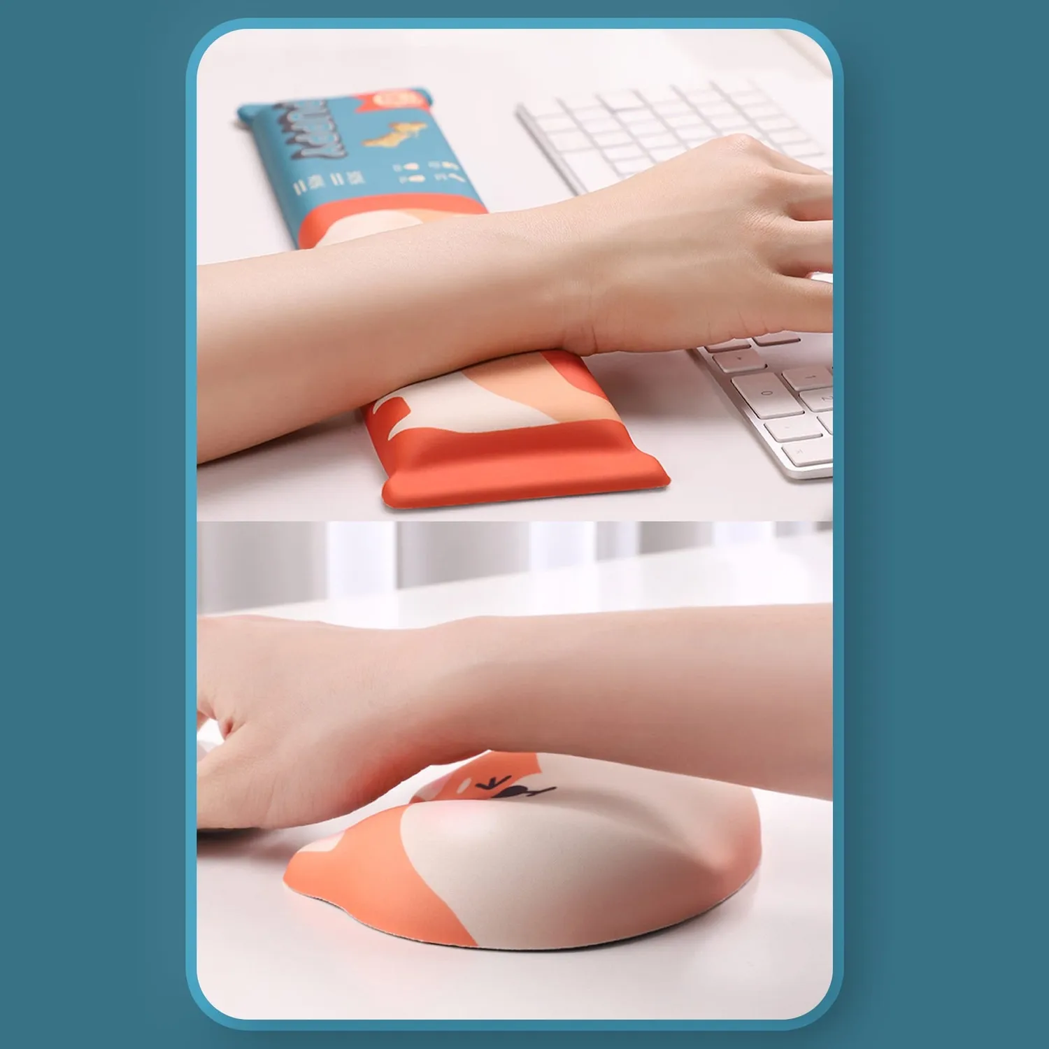 Timebox Shiba Inu mousepad ergonomic cu wrist rest