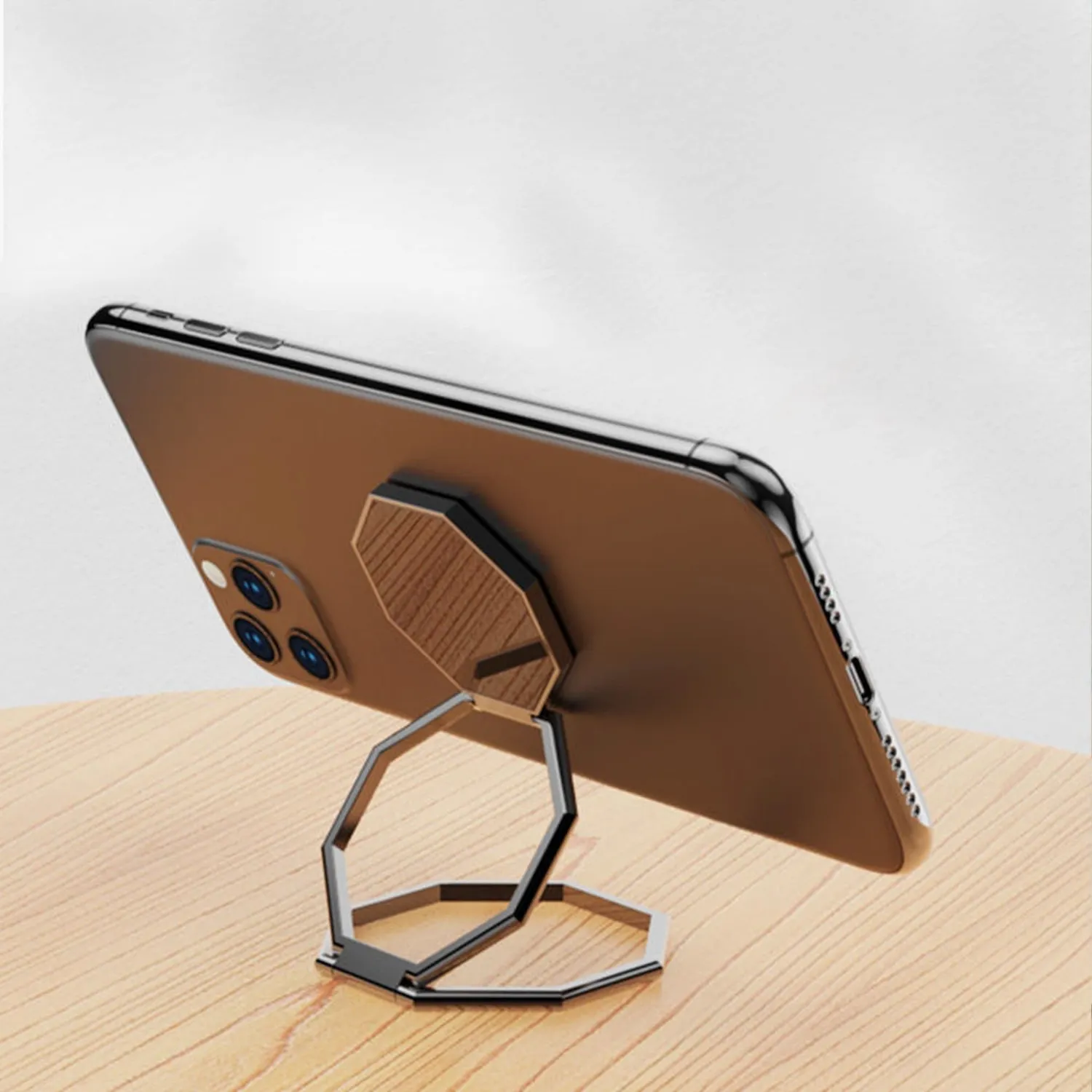 Timebox Ring Grip suport telefon adeziv negru