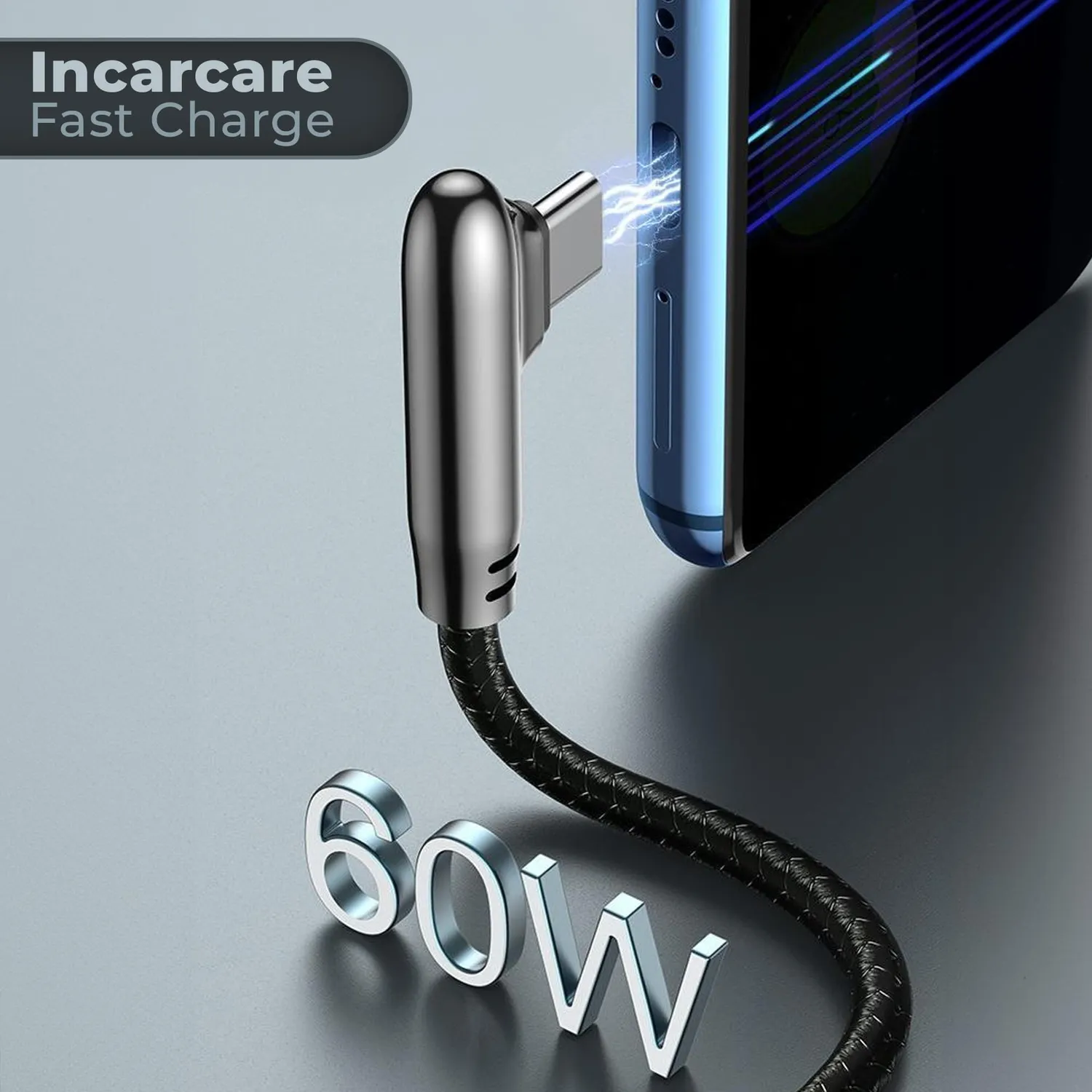 Timebox 60W cablu USB-C negru 1m rapid