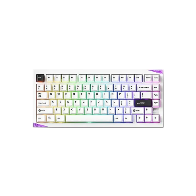 MonsGeek Gem VIA 01 tastatura mecanica alb-negru