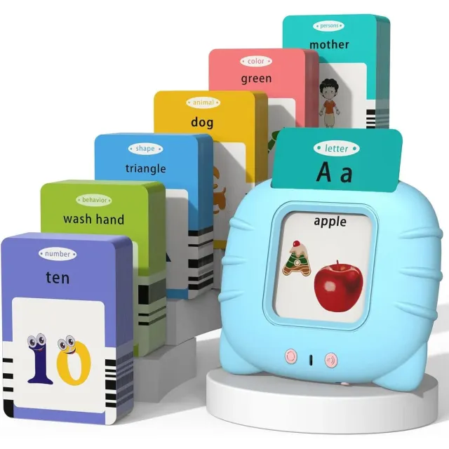 Timebox 255 carti jucarie educativa albastra engleza