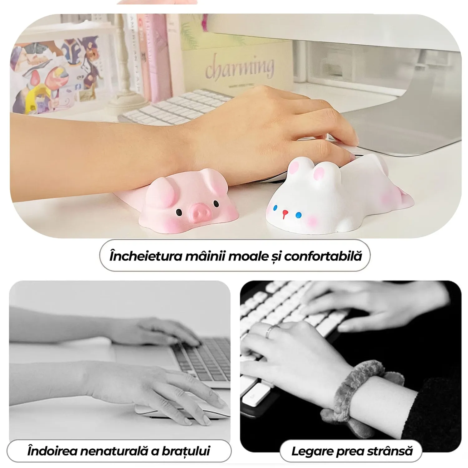 Timebox suport incheietura mousepad 13x6cm confort