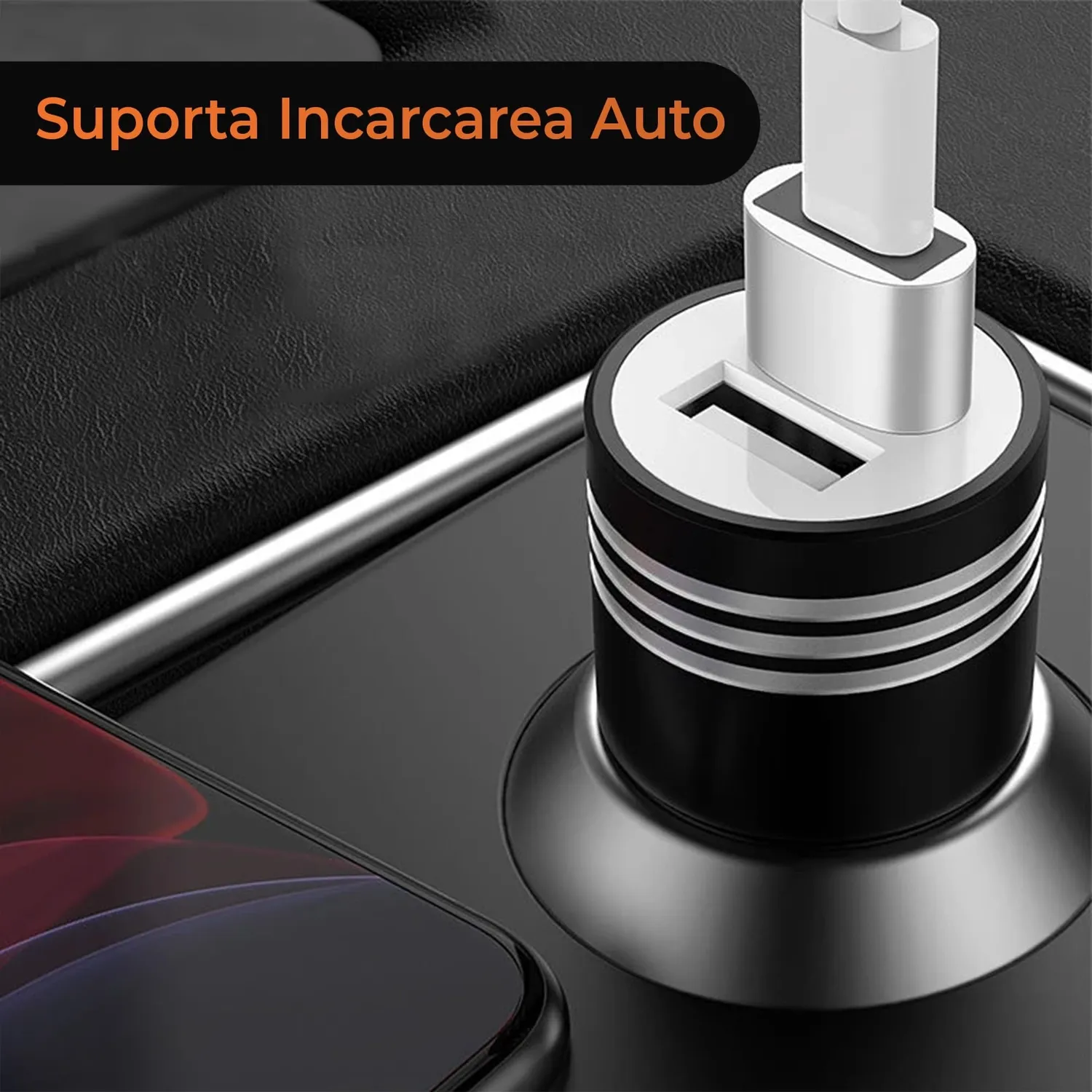 Timebox USB-C la USB adaptor OTG negru fast charging