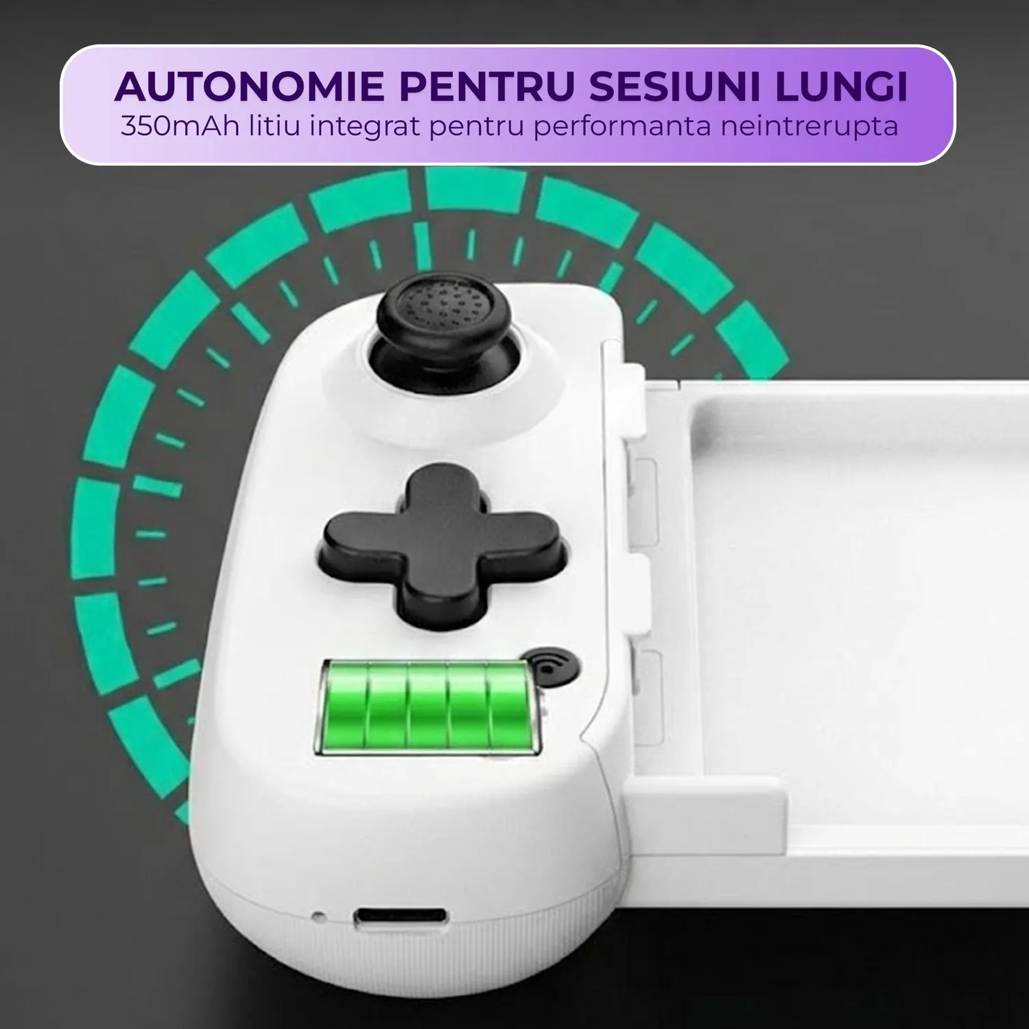 Timebox Gamepad Controller Wireless Bluetooth 5.0 Alb Hall