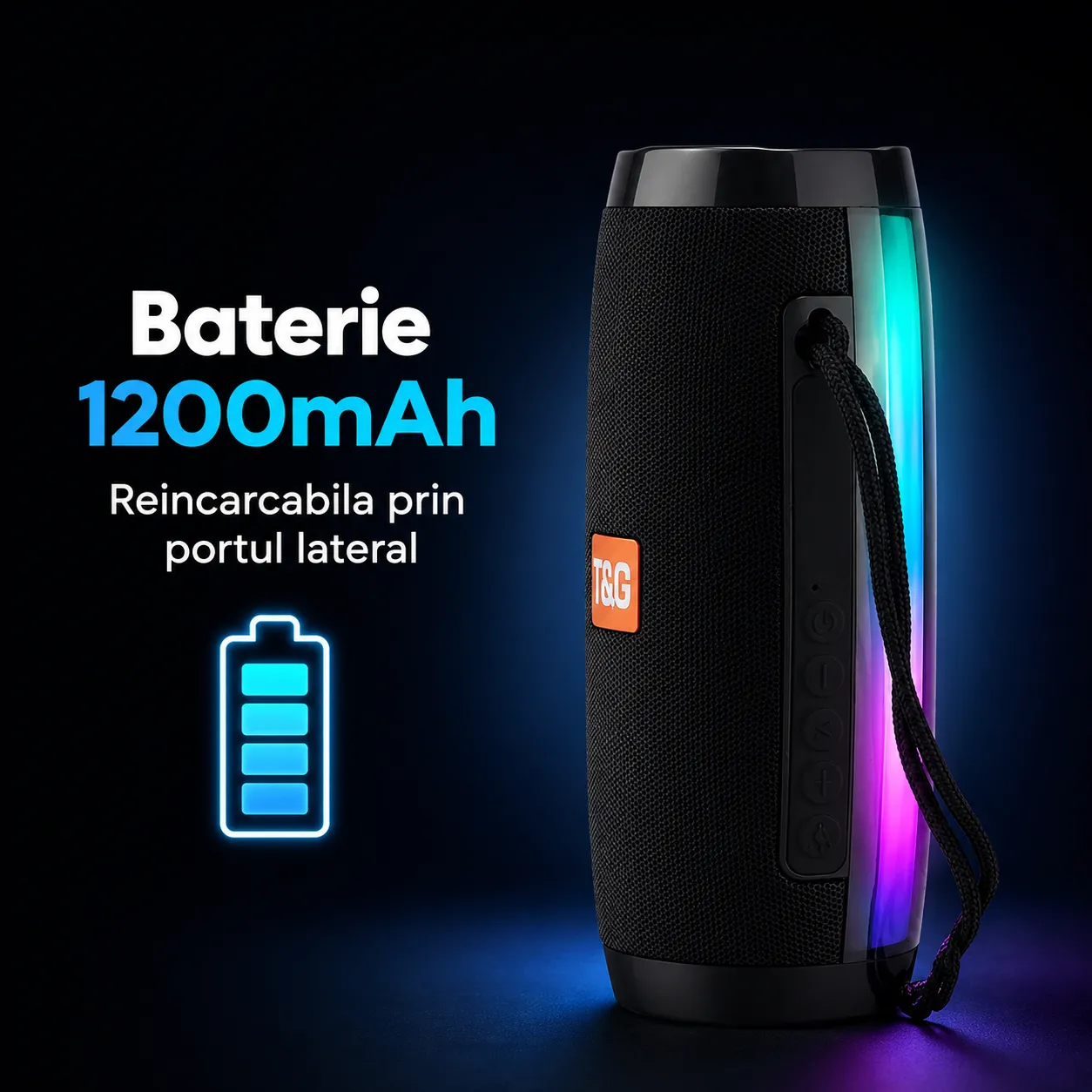 Timebox Boxa Portabila RGB Bluetooth Waterproof 360