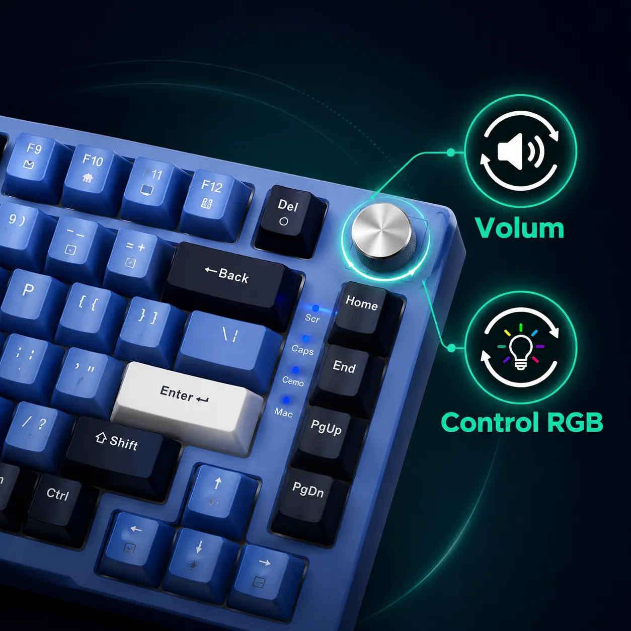 Timebox 75% Blue Switch tastatura mecanica albastra hot-swap