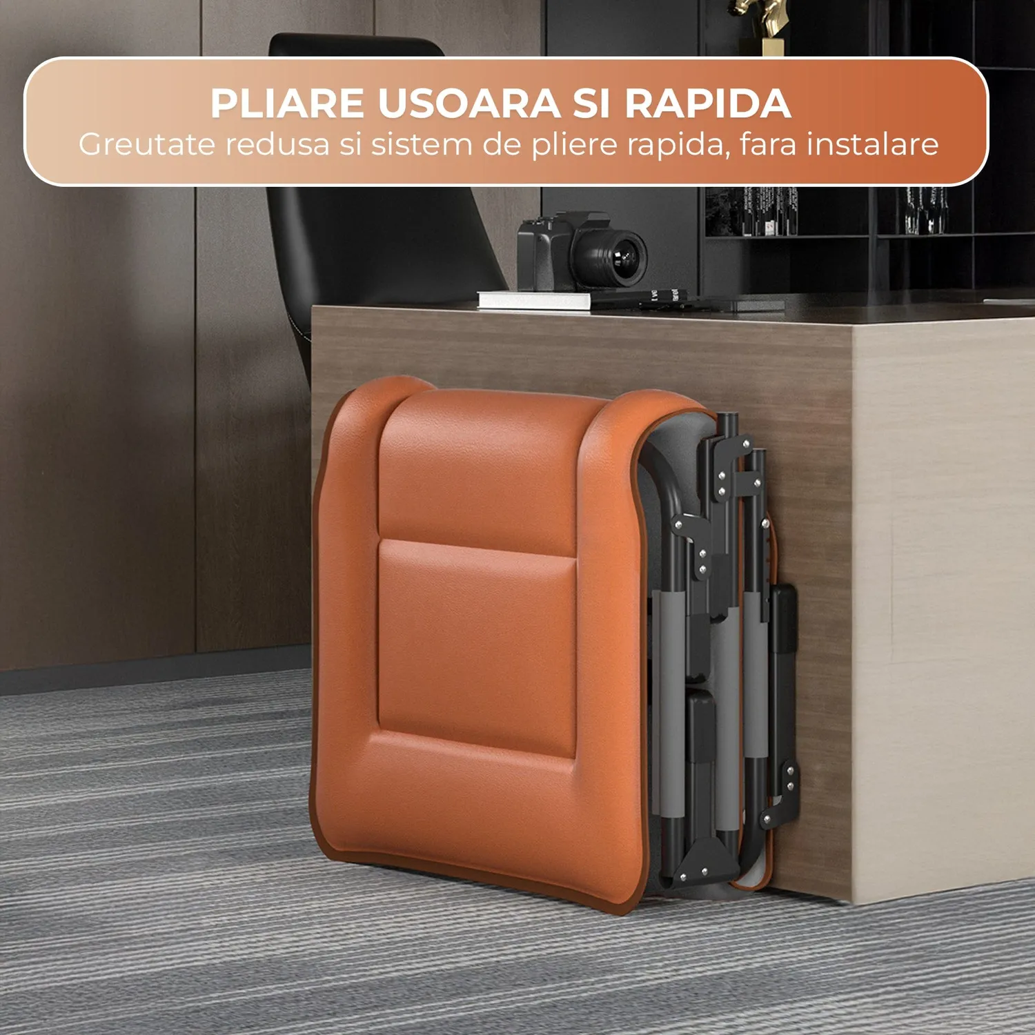 Timebox Pat Pliabil 190x70cm Tech Fabric Portocaliu