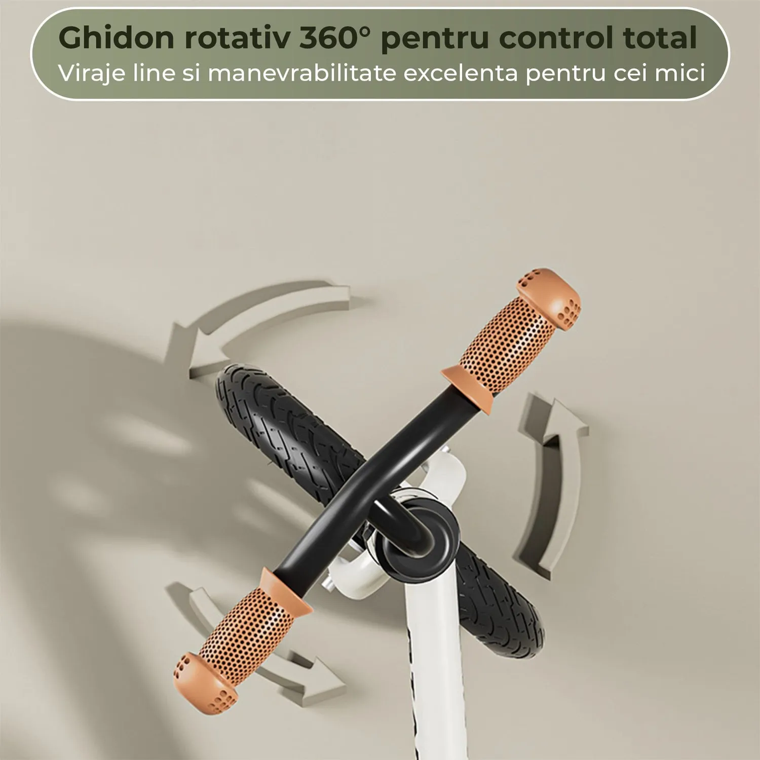 Timebox Bicicleta Echilibru Copii Alb Reglabila Casca